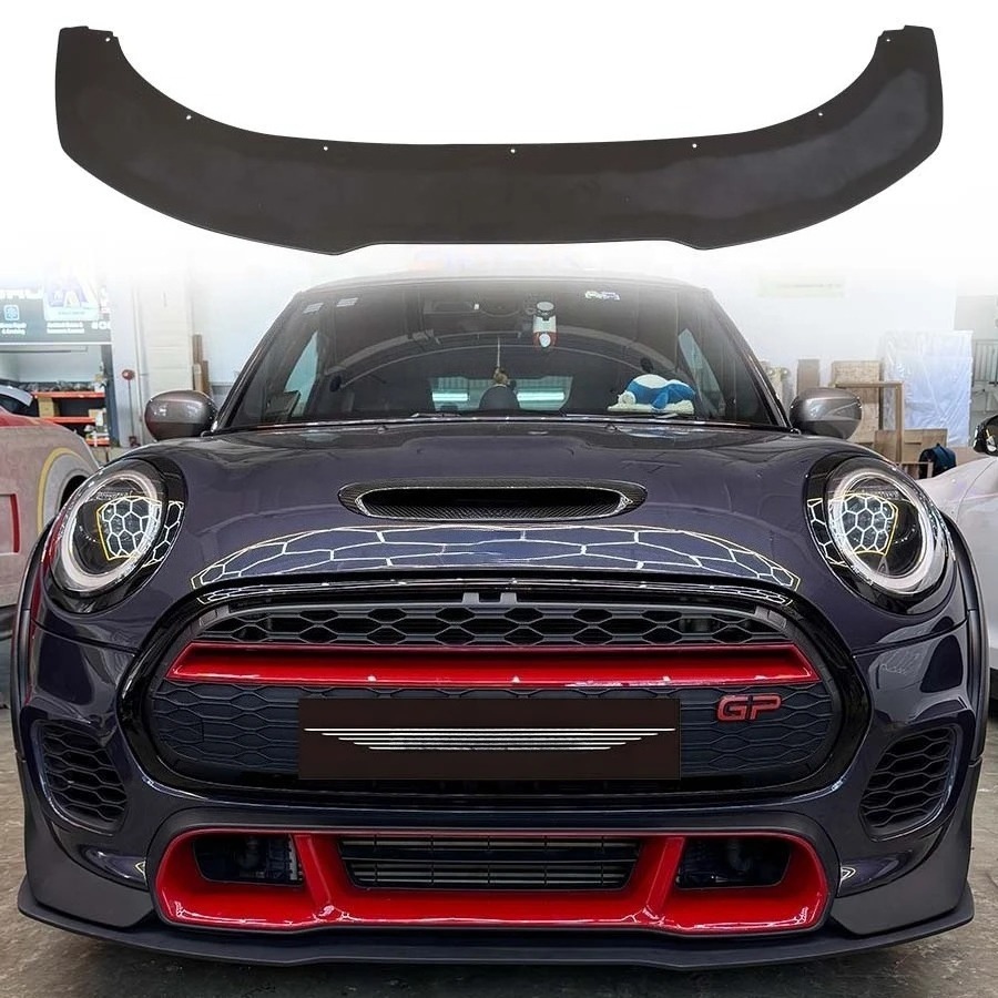 MINI GP3 F56 LCI 1 AC Style Carbon Fiber Front Lip Splitter New 2013-2019 Bolt-On Bumper with Towing Hitch